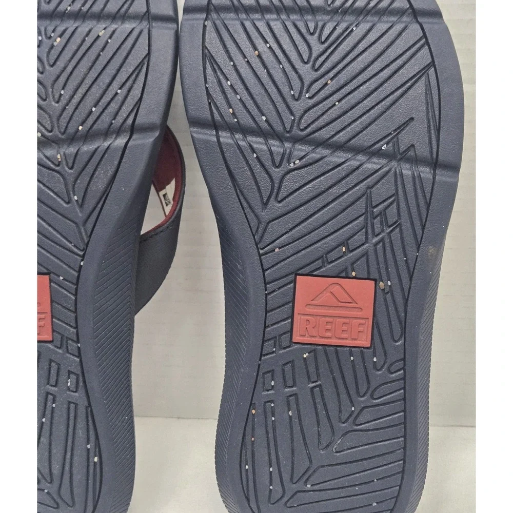 Reef Men's Santa Ana Flip Flops Navy Blue Water-Friendly Comfort Sandals Size 9